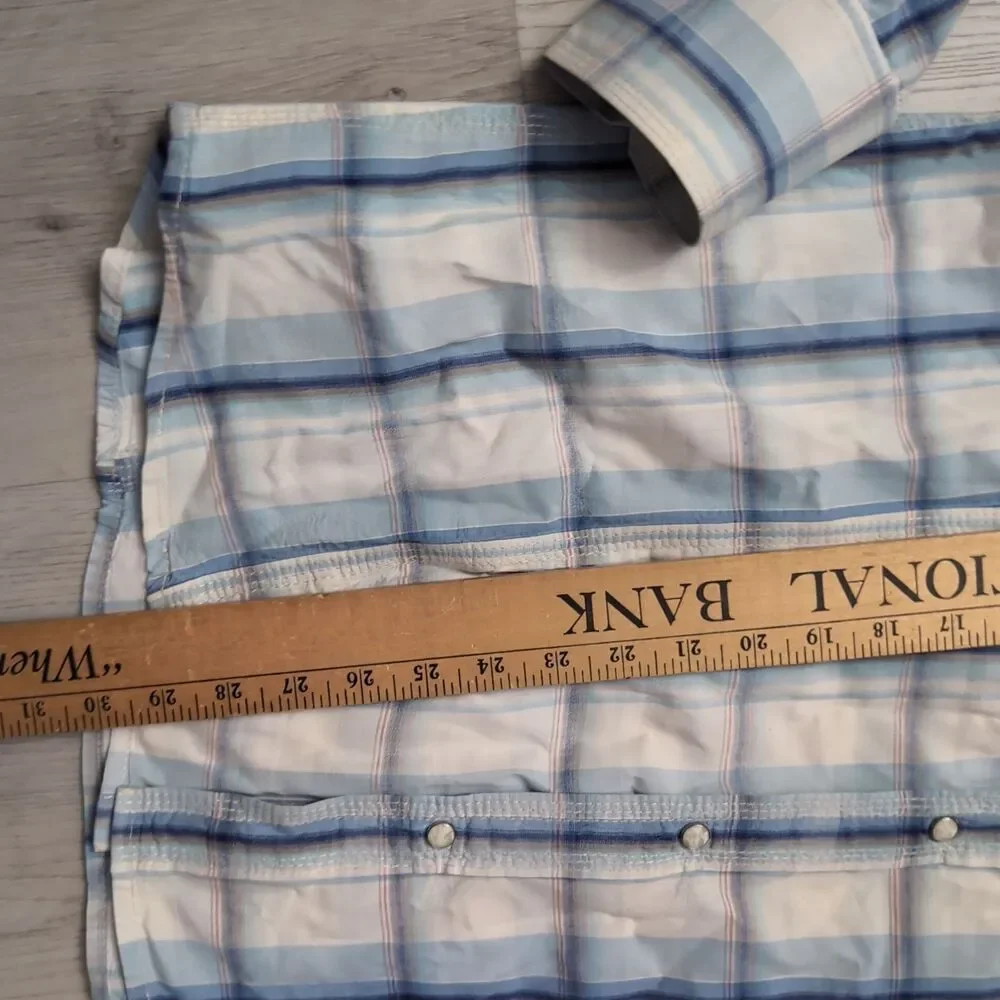 True Religion Pearl Snap Plaid Western Shirt Mens Size XXL Multi Color